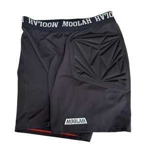 Moolah Kicks Women's Black Padded Compression Shorts Active Elastic Sz M NWOT